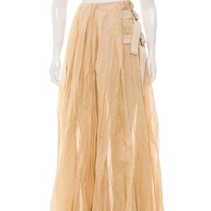 ACNE STUDIOS LINEN BELTED SKIRT SIZE XS FR 34